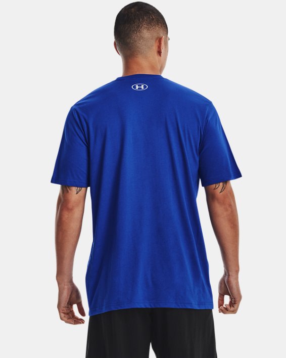 Men's UA Hoops Logo T-Shirt, Blue, pdpMainDesktop image number 1
